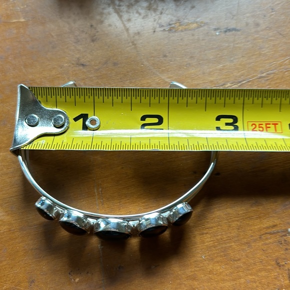 Mine Finds by Jay King Baltic Amber graduated oval cabochon SS cuff bracelet - Picture 7 of 9